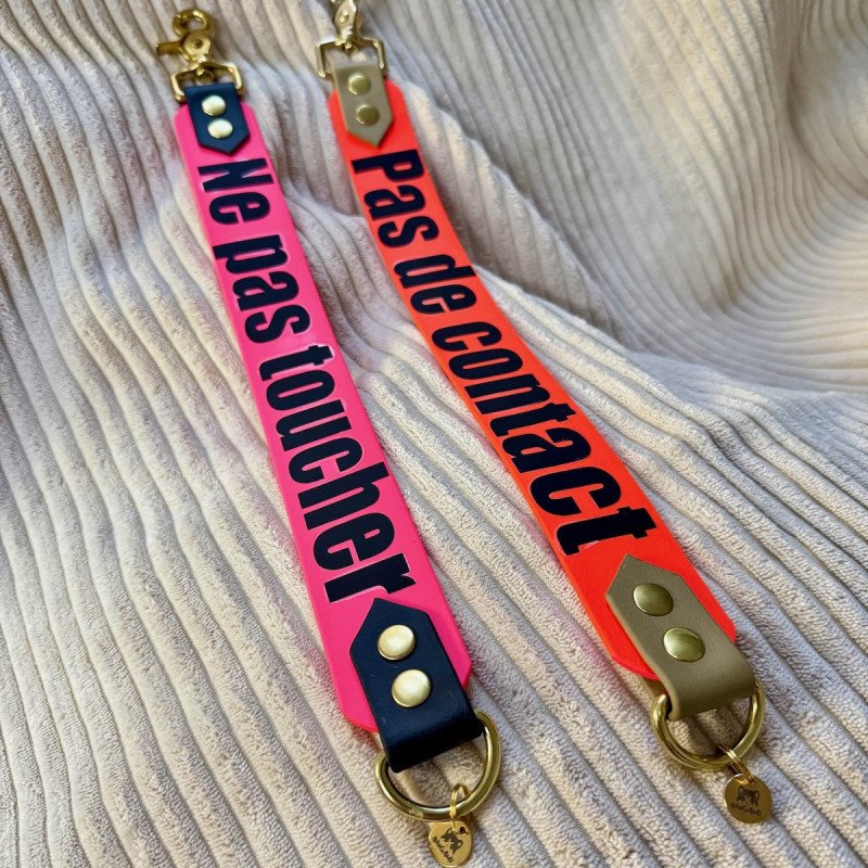 Rallonge de laisse “Pas de contact” pour chien | Message visible