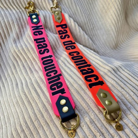 Rallonge de laisse “Pas de contact” pour chien | Message visible