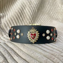 Collier Ex-voto Strass Rouge