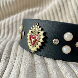 Collier Ex-voto Strass Rouge