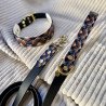 Collier chien noire “Dragon Scales” | Artisanal & robuste