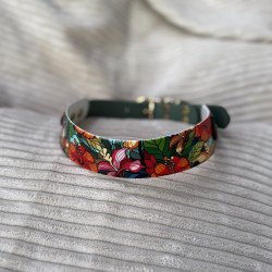 Collier chien Hibiscus Aloha – Biothane UV tropical & artisanal