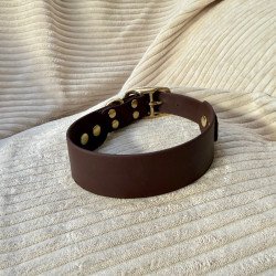 Collier marron foncé pour chien | Artisanal et confortable