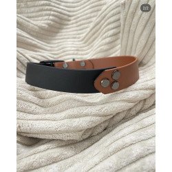Collier Noir et marron Biothane