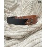 Collier Noir et marron Biothane